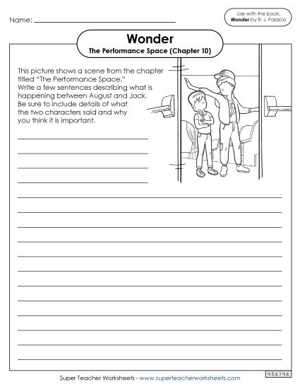 Part 1 - August - Picture Writing Prompt (The Performance Space) (Printable PDF Worksheet)