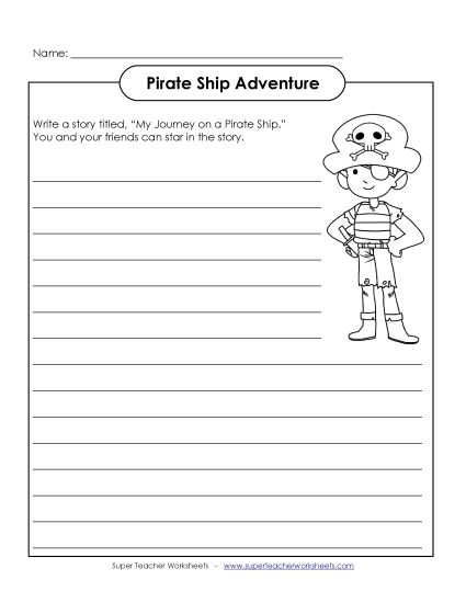 Pirate Ship (Printable PDF Worksheet)