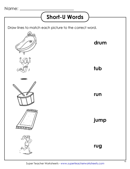 Worksheets - Printable Matching Worksheet (Printable PDF Worksheet)