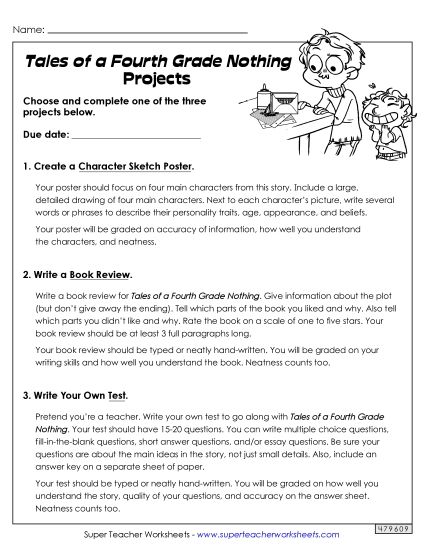 Whole Book - Projects for This Book (Printable PDF Worksheet)