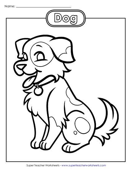 Basic Pictures (For Younger Students) - Puppy (Printable PDF Worksheet)