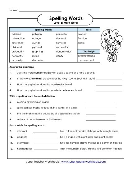 Worksheets and Activities - Question Worksheet (Printable PDF Worksheet)