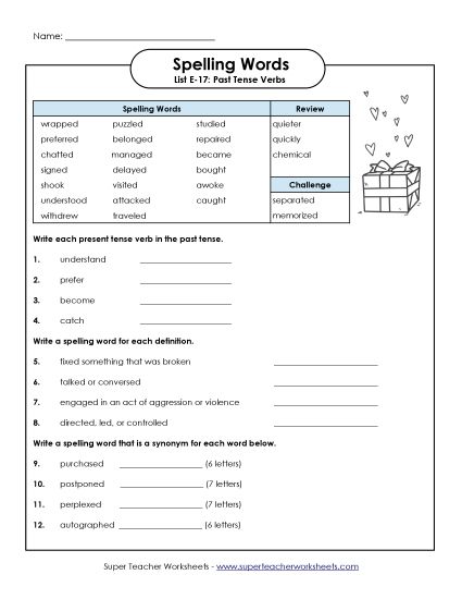 Printable Worksheets - Question Worksheet (E-17)  (Printable PDF Worksheet)