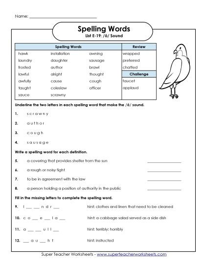Printable Worksheets - Question Worksheet (E-19)  (Printable PDF Worksheet)
