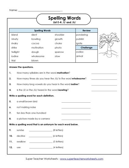 Printable Worksheets - Question Worksheet (E-4) (Printable PDF Worksheet)