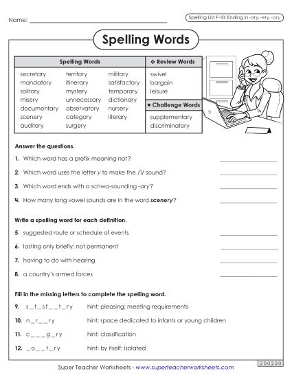 Worksheets and Puzzles - Question Worksheet (F-10) (Printable PDF Worksheet)