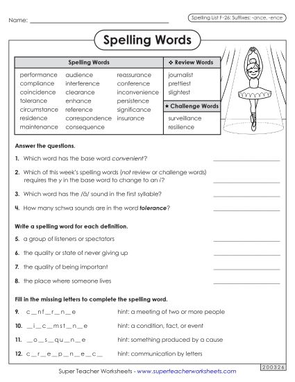 Worksheets and Puzzles - Question Worksheet (F-26)  (Printable PDF Worksheet)