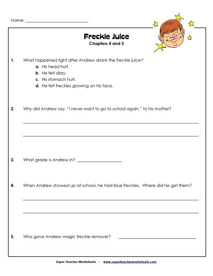 Questions (Chapters 4-5) (Printable PDF Worksheet)