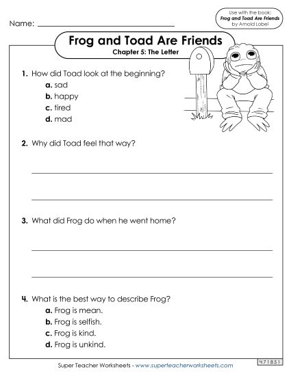 Chapter 5 - Questions for Chapter 5 (Printable PDF Worksheet)