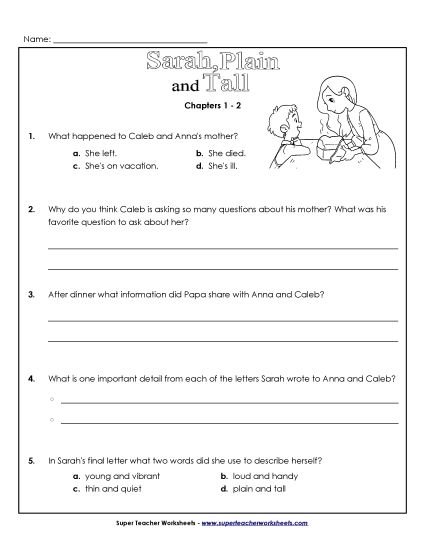 Chapters 1-2 - Questions for Chapters 1-2 (Printable PDF Worksheet)