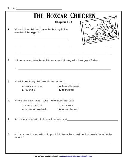 Chapters 1-3 - Questions for Chapters 1-3 (Printable PDF Worksheet)
