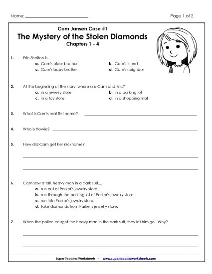 Chapters 1-4 - Questions for Chapters 1-4 (Printable PDF Worksheet)