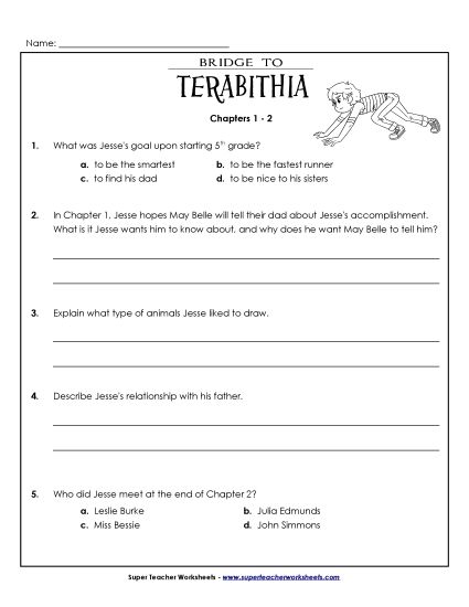 Chapters 1-2 - Questions for Chapters 1 and 2 (Printable PDF Worksheet)