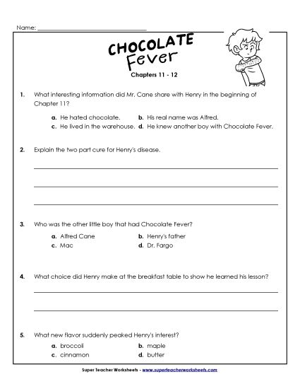 Chapters 11-12 - Questions for Chapters 11-12 (Printable PDF Worksheet)