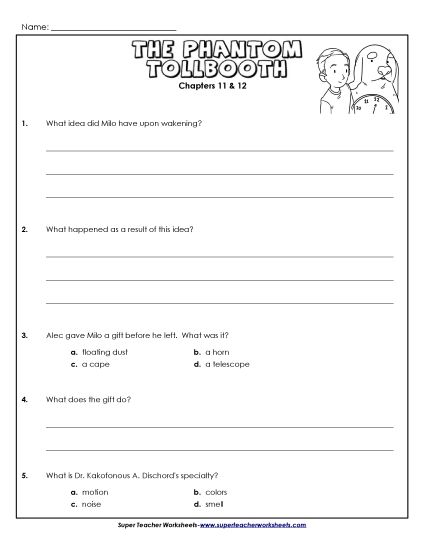 Chapters 11 & 12 - Questions for Chapters 11 & 12 (Printable PDF Worksheet)