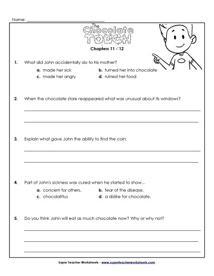 Chapters 11-12 - Questions for Chapters 11 & 12 (Printable PDF Worksheet)