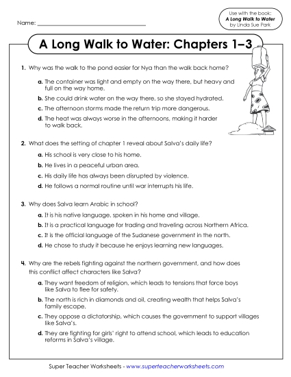 Chapters 1–3 - Questions for Chapters 1–3 (Printable PDF Worksheet)