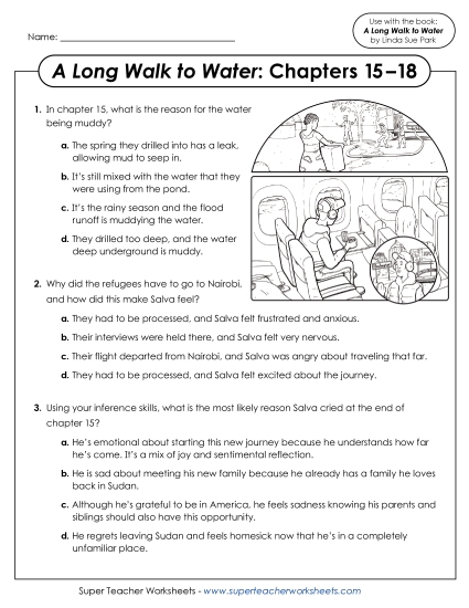 Chapters 15–18 - Questions for Chapters 15–18 (Printable PDF Worksheet)