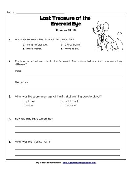 Chapters 18-20 - Questions for Chapters 18-20 (Printable PDF Worksheet)