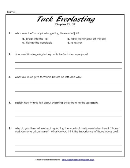 Chapters 22 through 24 - Questions for Chapters 22-24 (Printable PDF Worksheet)