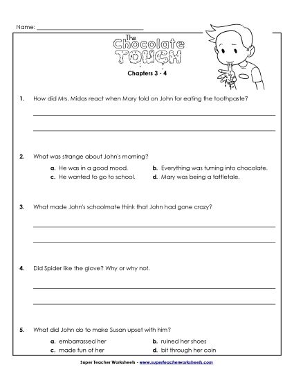 Chapters 3-4 - Questions for Chapters 3 & 4 (Printable PDF Worksheet)