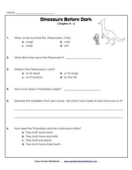 Chapters 4-6 - Questions for Chapters 4-6 (Printable PDF Worksheet)