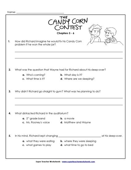 Chapters 5 - 6 - Questions for Chapters 5 - 6 (Printable PDF Worksheet)