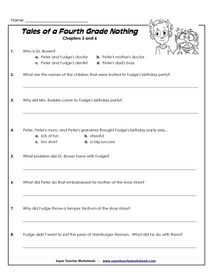 Chapters 5 & 6 - Questions for Chapters 5 & 6 (Printable PDF Worksheet)