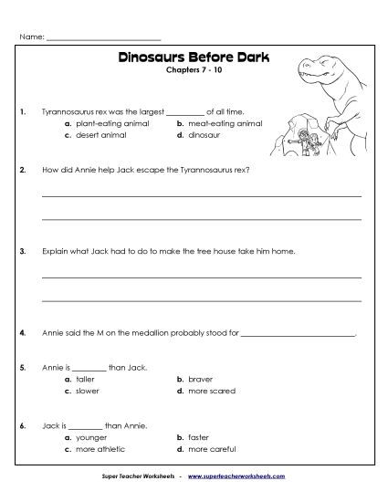 Chapters 7-10 - Questions for Chapters 7-10 (Printable PDF Worksheet)
