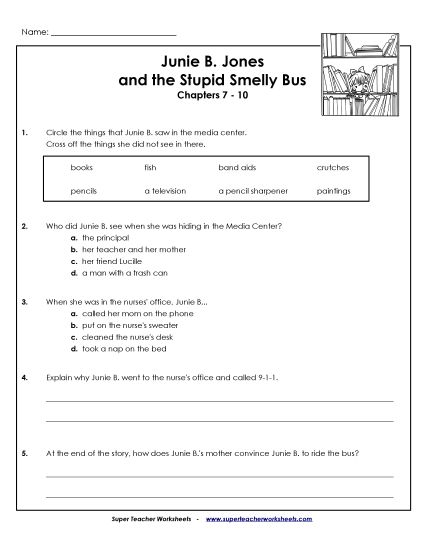 Chapters 7 - 10 - Questions for Chapters 7-10 (Printable PDF Worksheet)