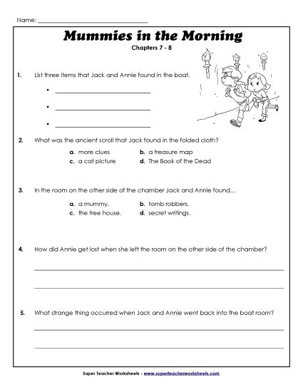 Chapters 7-8 - Questions for Chapters 7-8 (Printable PDF Worksheet)