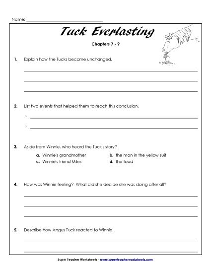 Chapters 7 through 9 - Questions for Chapters 7-9 (Printable PDF Worksheet)