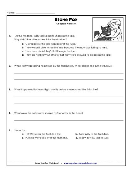 Chapters 9 & 10 - Questions for Chapters 9 & 10 (Printable PDF Worksheet)