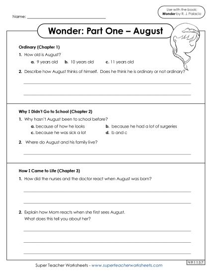 Part 1 - August - Questions for Part 1  (Printable PDF Worksheet)