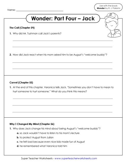 Part 4 - Jack  - Questions for Part 4 (Printable PDF Worksheet)