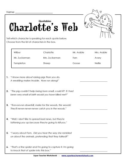 Whole Book - Quotes from Book (Printable PDF Worksheet)