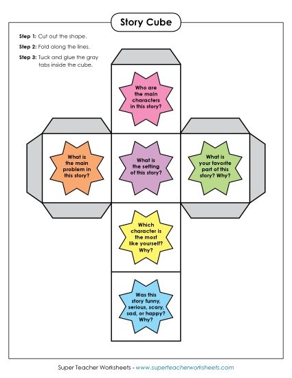 More Reading Printables - Reading Story Cube (Printable PDF Worksheet)