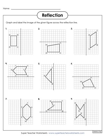 Reflections Only - Reflection Draw (Printable PDF Worksheet)