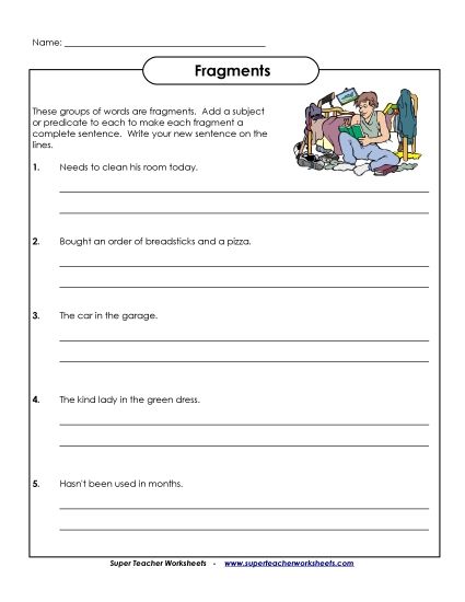 Rewrite the Fragments (Printable PDF Worksheet)