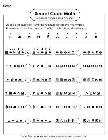 Comparing Numbers - SCM: Comparing 5-Digit Numbers (Printable PDF Worksheet)