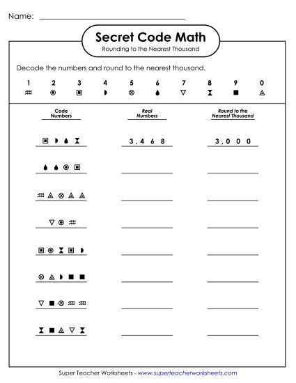 Rounding - SCM: Rounding to the Nearest Thousand (Printable PDF Worksheet)