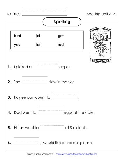 Worksheets - Sentence Completion (A-2) (Printable PDF Worksheet)