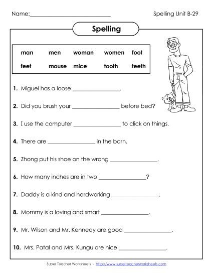 Worksheets - Sentence Completion (B-29) (Printable PDF Worksheet)