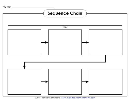 Graphic Organizers - Sequence Chain (No Lines) (Printable PDF Worksheet)