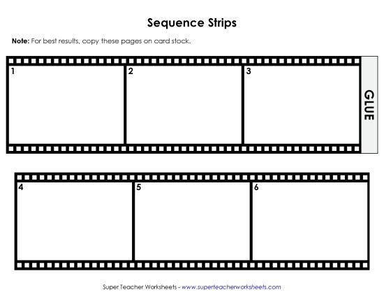 Activity - Sequencing Film Strips (Printable PDF Worksheet)