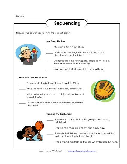 Intermediate (Reading) - Sequencing Worksheet (Printable PDF Worksheet)
