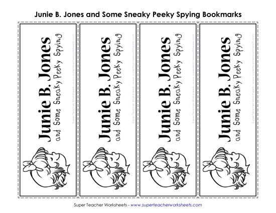 Whole Book - Sneaky Peeky Spying Bookmarks (Printable PDF Worksheet)