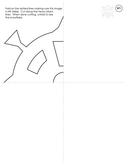 Snowflake Crafts - Snowflake 1 (Basic) (Printable PDF Worksheet)