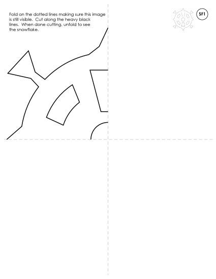 Snowflake Crafts - Snowflake 1 (Printable PDF Worksheet)