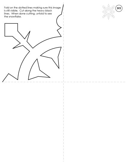 Snowflake Crafts - Snowflake 2 (Basic) (Printable PDF Worksheet)